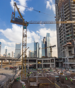 Commercial construction; several concrete masonry buildings